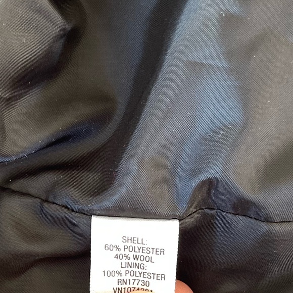 Vintage Merona Pea Coat Wool Blend Pea Coat Jacket Hot Pink 2XL - Picture 10 of 10